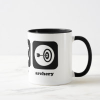 Coma. Sono. Tiro ao arco. Caneca