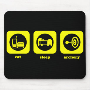 Coma. Sono. Tiro ao arco. Mousepad