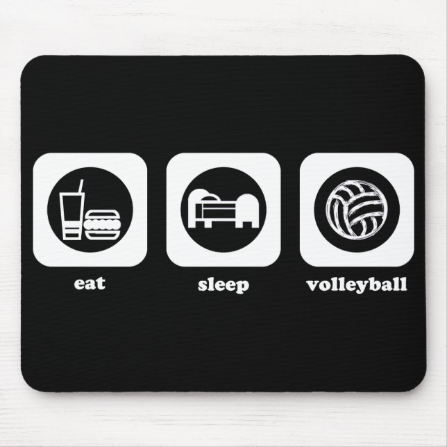 Coma. Sono. Voleibol. Mousepad (Frente)