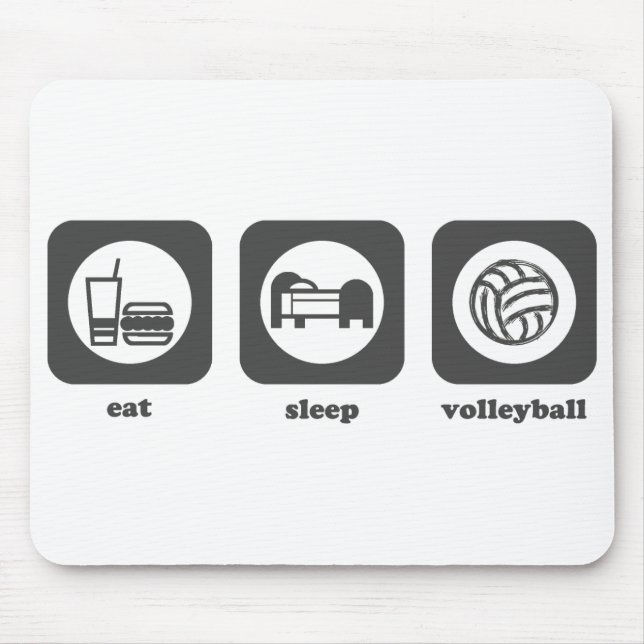 Coma. Sono. Voleibol. Mousepad (Frente)