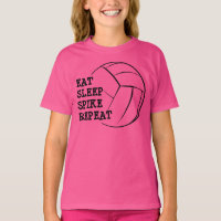 Coma Spike Repetir Camisa Raglan de Voleibol