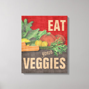 Coma sua arte de decoração da cozinha de vegetai