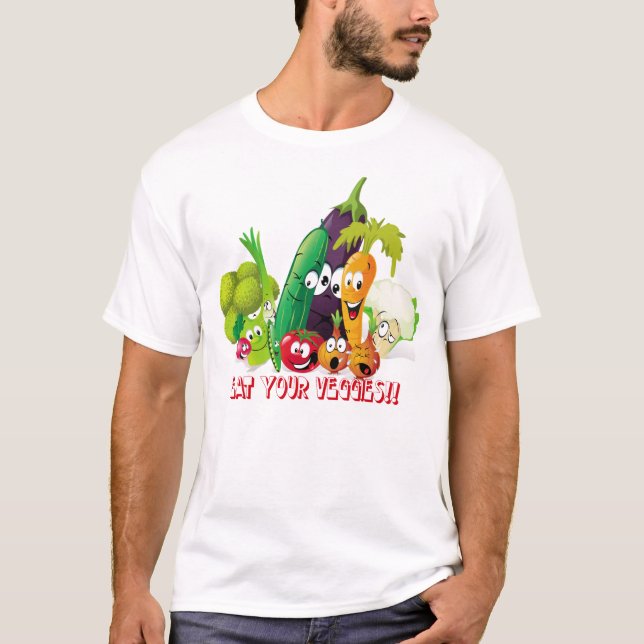 Coma sua camisa dos vegetarianos (Frente)