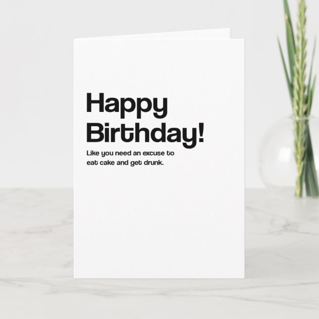 Coma um Cartão de Aniversário Engraçado (Frente)