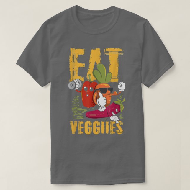 Coma Veggies Vegans Veganismo Camisa Vegetariana (Frente do Design)