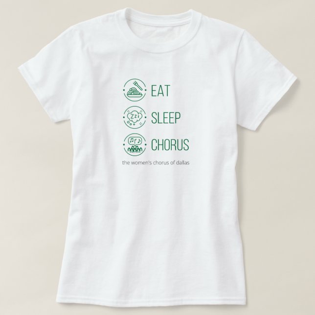 Coma Verde. Durma. Coro. Camiseta (Frente do Design)