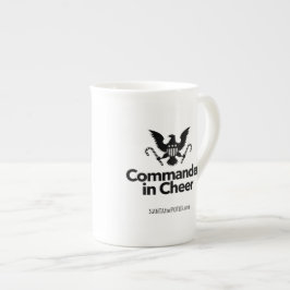 "Comandante caneca da porcelana de osso no elogio"