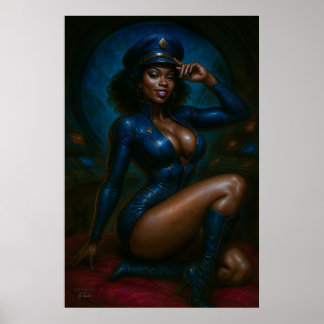 Comandante Gail Kew Poster | Sultry Sci-Fi Pinup