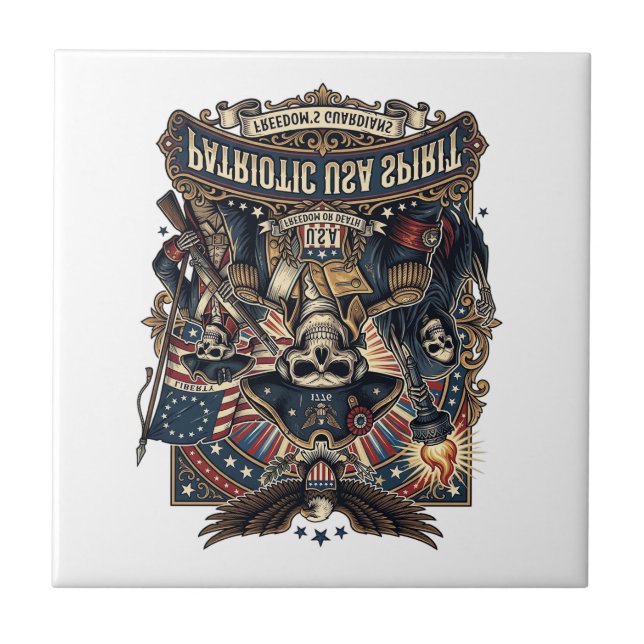 Comandante Patriótico Crânio Colonial Patriota Esc (Frente)