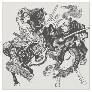 Combate ao Tecido de guerreiros japoneses do samur