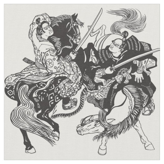 Combate ao Tecido de guerreiros japoneses do samur (Detalhe)