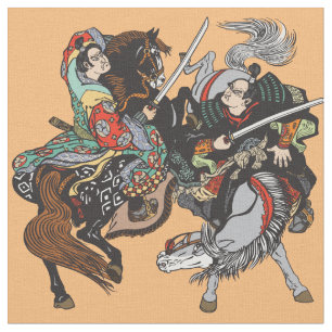 Combate ao Tecido de guerreiros japoneses do samur