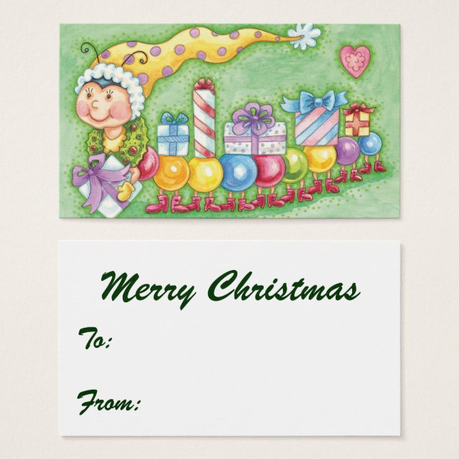 Comboio de Caternas de Natal bonito com Presentes (Frente & Verso)