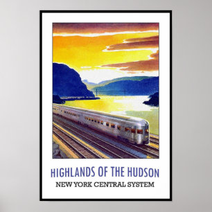 Comboio poster vintage New York Hudson