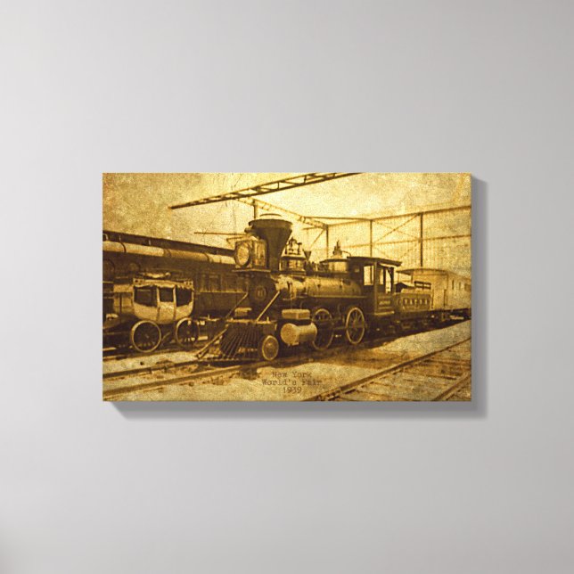 Comboio Vintage Steampunk na canvas (Frente)