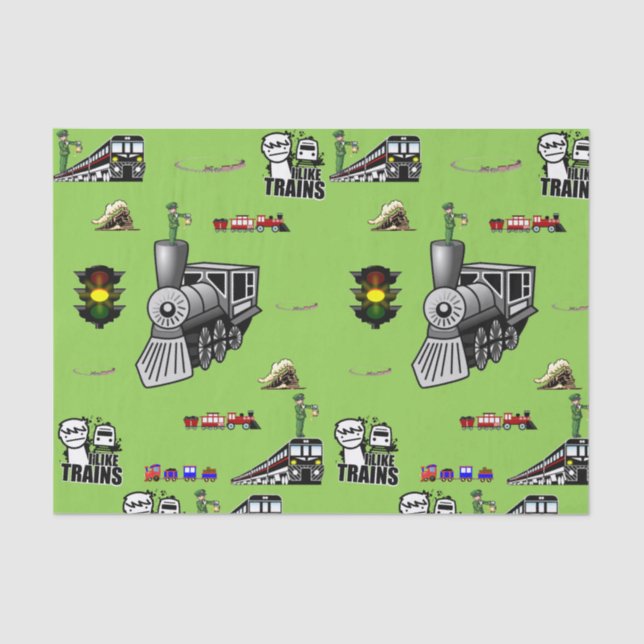 Comboios decorativos de papel tissue (Frente )