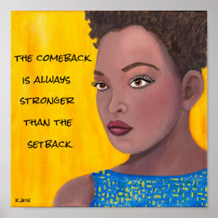Comeback - Poster de arte inspiracional