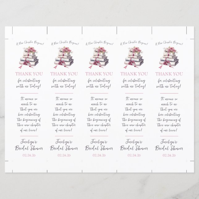 Começa Um Novo Capítulo! Favorito do Chá de Favori (Frente)