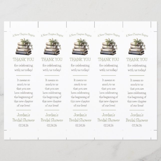 Começa Um Novo Capítulo! Favorito do Indicador de  (Frente)