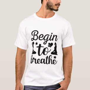 Começar a Respirar Camiseta de Yoga Meditação Fofa