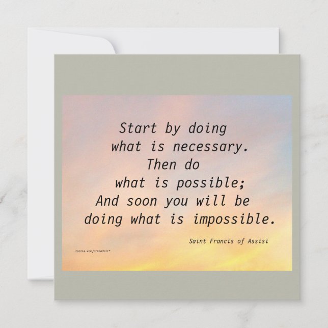 COMECE FAZENDO RUAS. PLACA PLANA FRANCIS (Frente)