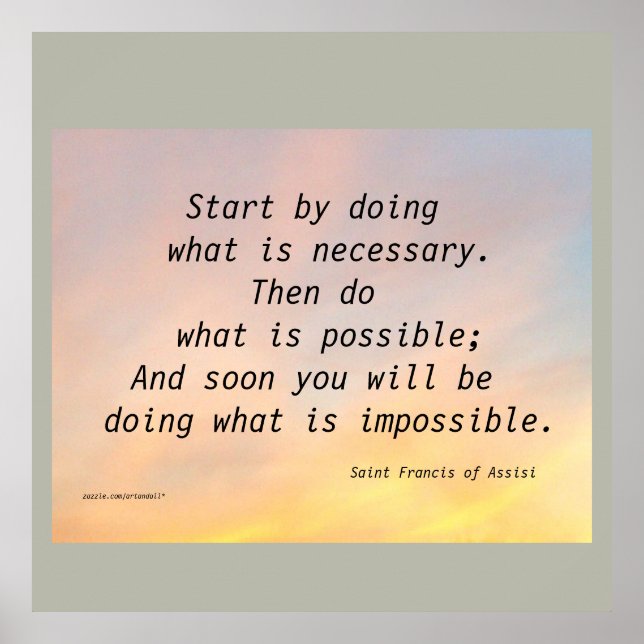 COMECE FAZENDO RUAS. POSTER FRANCIS (Frente)