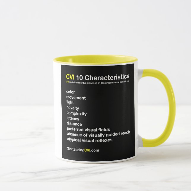 Comece ver CVI a caneca - amarelo (Direita)
