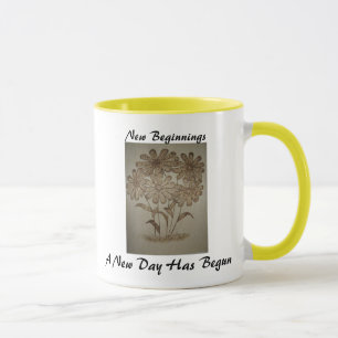Começos novos Ohhh! Margarida!! caneca da