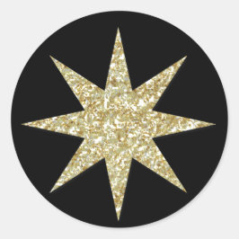 Comedoiro cristão do Natal - etiqueta redonda