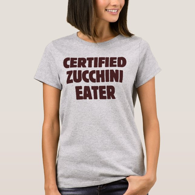 Comedor de Abobrinha Certificado Camisa Divertida  (Frente)