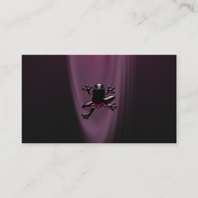 Comedor de rãs roxo pessoal ou cartões de visitas (Frente)