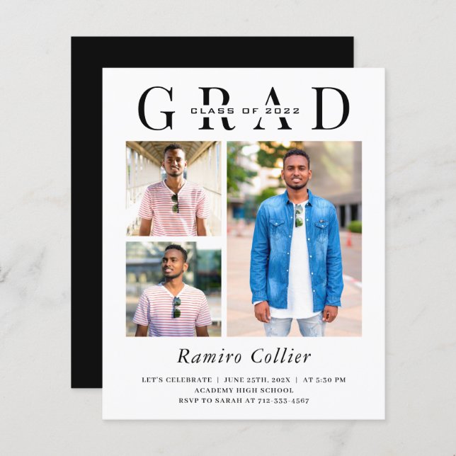 Comemoração de Graduação de Foto Moderna 3 do Orça (Frente/Verso)