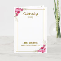 Comemorando a Vida do Cartão de Anúncio Dobrado