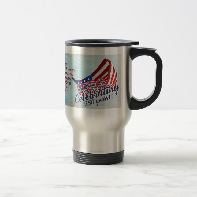 comemorando caneca de viagem com 250 estrelas e li (Direita)
