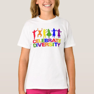 Comemorar a camisa da diversidade - escolha o esti