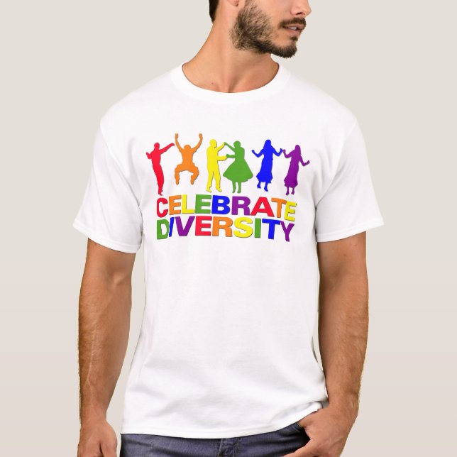 Comemore a camisa da diversidade - escolha o (Frente)