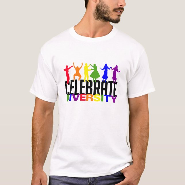 Comemore a camisa da diversidade - escolha o (Frente)