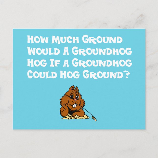 Comemore o cartão do dia de Groundhog (Frente)
