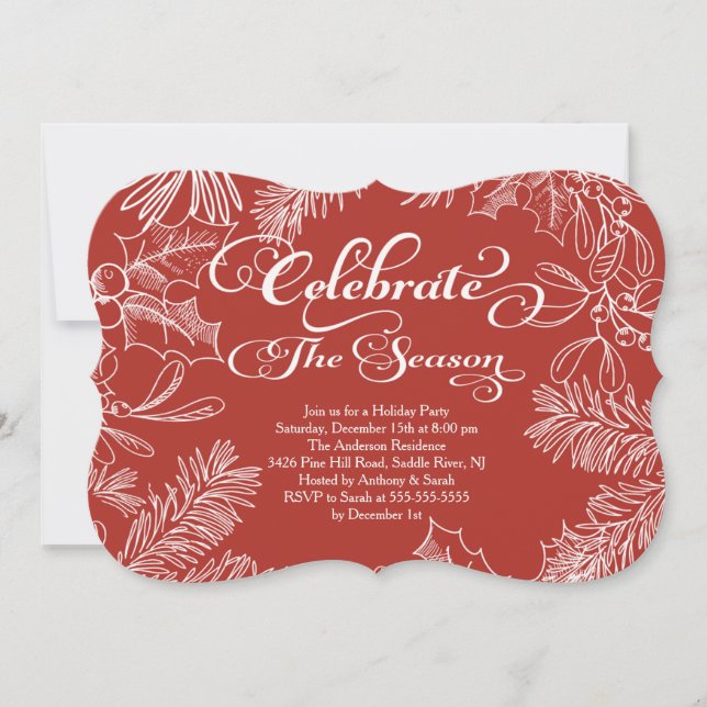 Comemore o convite da festa natalícia da estação (Frente)