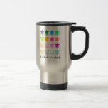 Comemore tudo caneca de viagem<br><div class="desc">As estrelas de David coloridas em uma caneca de viagem que diga comemoram tudo.</div>