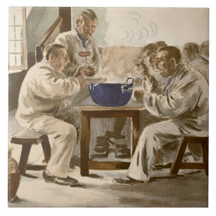 Comendo a sopa nas casernas, 'de L'Estampe Moder