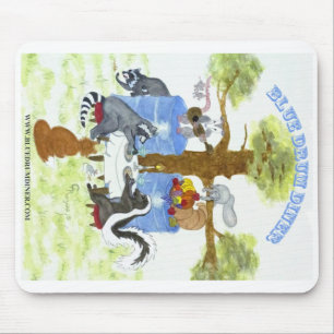 Comensal azul Mousepad do cilindro