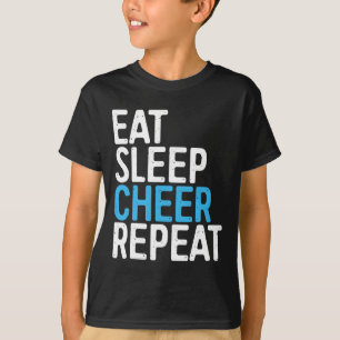 Comer Dormir Aplaudir Camiseta de Repetição Cheerl