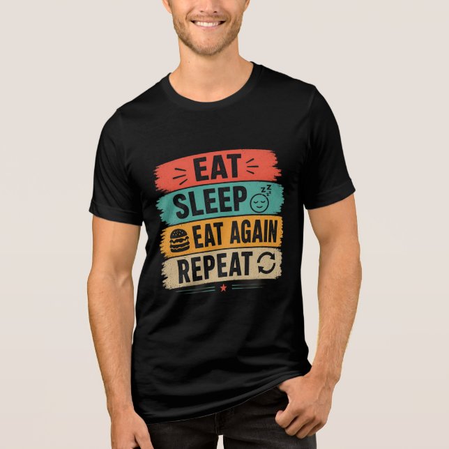Comer Dormir Comer Novamente Repetir Camiseta Dive (Frente)