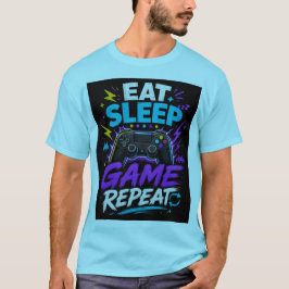 Comer Dormir Jogo Repetir Camiseta de design de jo