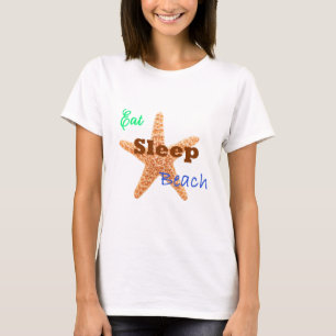Comer Dormir Praia - Camiseta Feminina