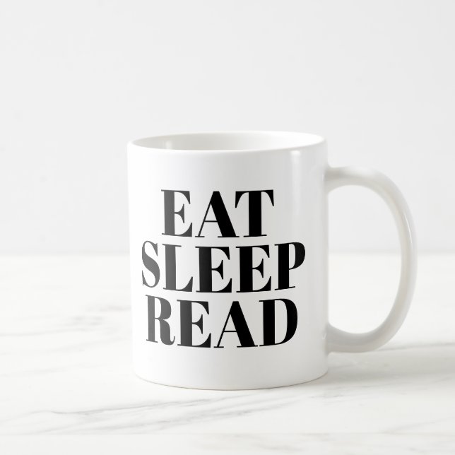 Comer Suspensão Ler caneca | Cute Book Lover Mug (Direita)