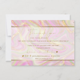 Comercial Obrigado Logotipo Dourado Elegante de Má