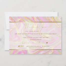 Comercial Obrigado Logotipo Dourado Elegante de Má