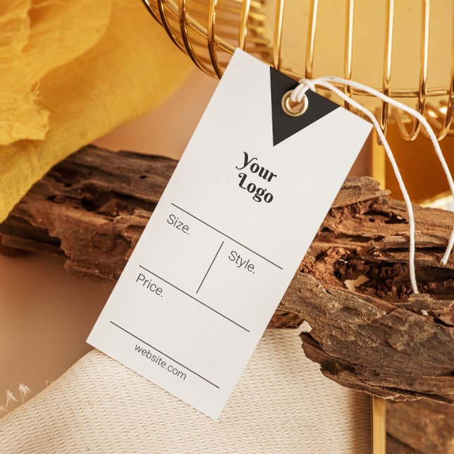 Comercialização da Etiqueta de Preço de Vestuário  (Clothing Price Tag Business Thank You Black&White)